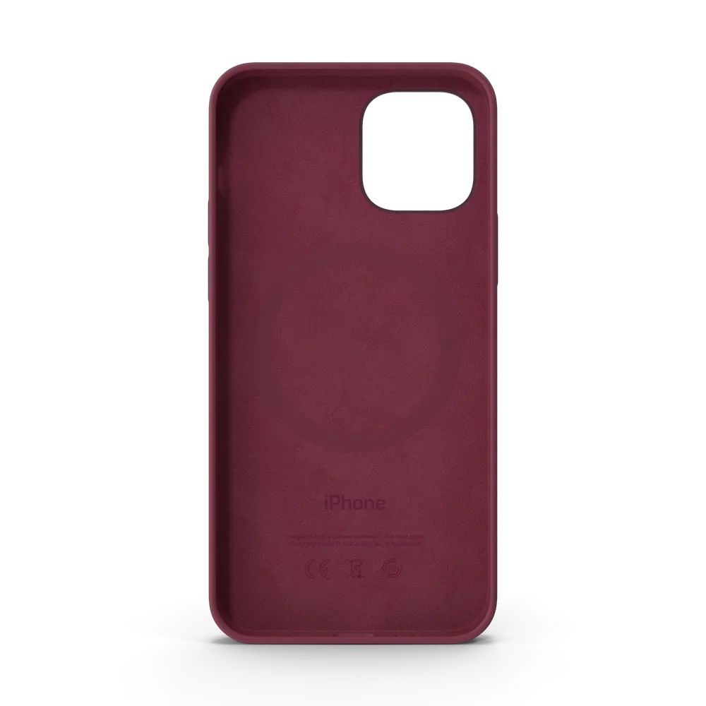 Apple iPhone 12 Silicone Case with MagSafe Plum — illustrative photo